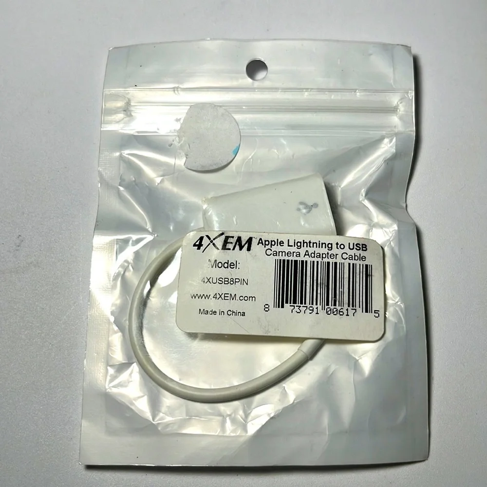 4XEM Apple Lightning to USB Camera Adapter Cable for Old Gen iPod,iPhone & iPad